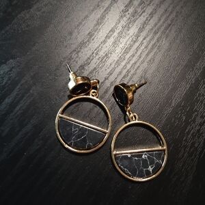 Marble statement earrings